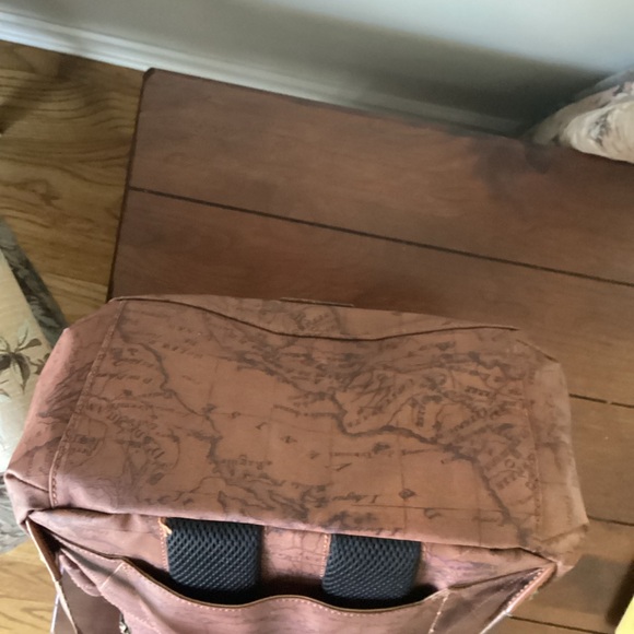 Patricia Nash Brown Karina Map Full Size Backpack - Picture 6 of 9